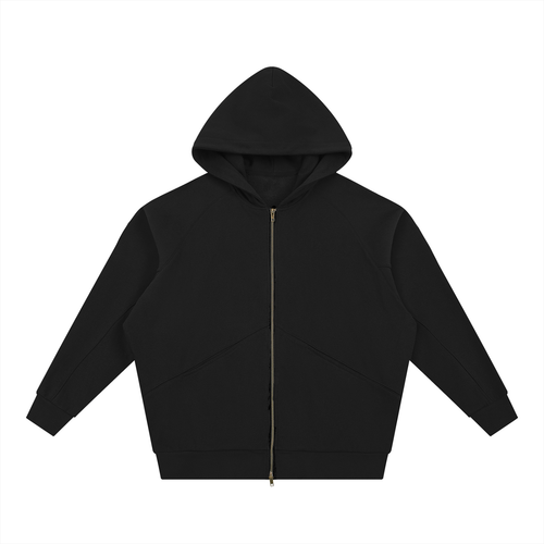 Dolman Sleeve Zip-Through Fleece  Hoodie