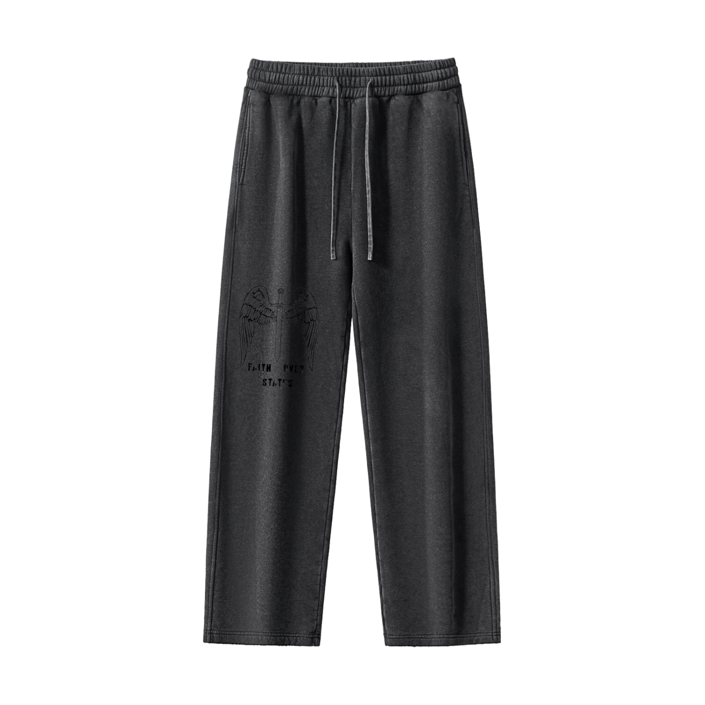 Frayed Enzyme Washed Fleece Sweatpants