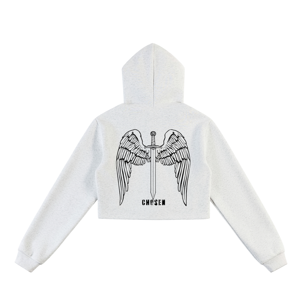 Essential Cropped Zip-Up Hoodie
