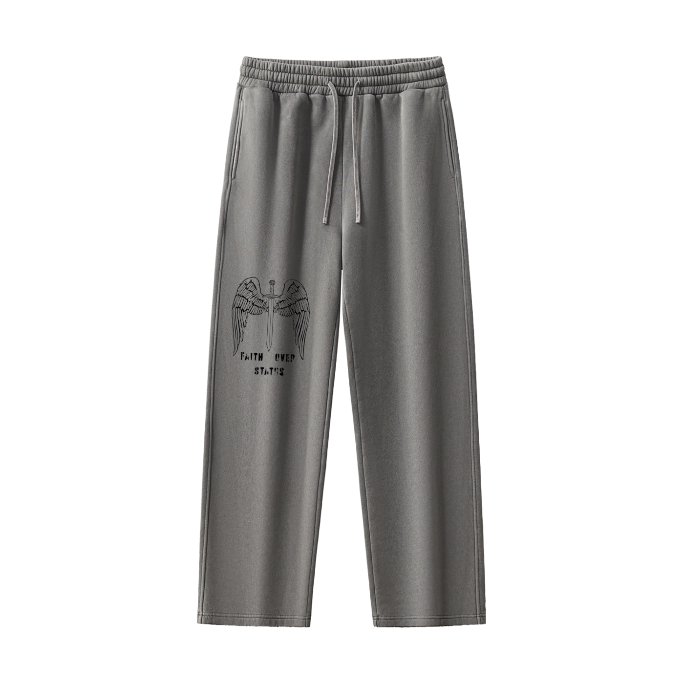 Frayed Enzyme Washed Fleece Sweatpants
