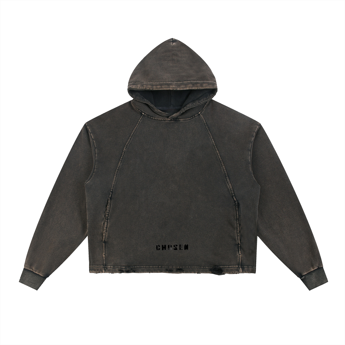 Vintage Washed Frayed-Hem Hoodie (CHOSEN COLLECTION) (LIMITED TIME ONLY)